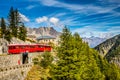 Train In Montenvers Mer de Glace-Chamonix,France Royalty Free Stock Photo