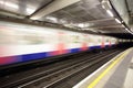 Train in motion at London Royalty Free Stock Photo