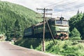 Train in the mountains Royalty Free Stock Photo
