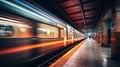 train moving at subway station Royalty Free Stock Photo