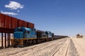 Train in the Namib desert Royalty Free Stock Photo
