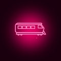 Train neon icon. Elements of Transport set. Simple icon for websites, web design, mobile app, info graphics