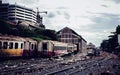 Train old sky Asia Wallpepers Royalty Free Stock Photo