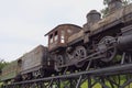 Old train with a steam locomotive city of Puebla, mexico I Royalty Free Stock Photo