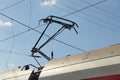 Train Pantograph Closeup Royalty Free Stock Photo