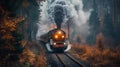Train Passing Through Dense Forest Royalty Free Stock Photo