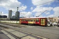 A train passing by in new orleans Royalty Free Stock Photo