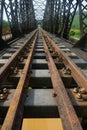 Railway track in Manek Urai, Kelantan, Malaysia