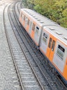 Train Passing Underneath Royalty Free Stock Photo