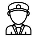 Train pilot icon, outline style