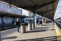 Train on the platform of Bucharest North Railway Station Royalty Free Stock Photo