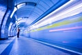 Train on platform in subway Royalty Free Stock Photo