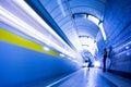 Train on platform in subway Royalty Free Stock Photo