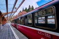 Train at platfrom of Alishan forest railway station