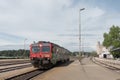 Train on the Pula railway station