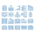 Train Rail Transport icon hand drawn illustration Royalty Free Stock Photo