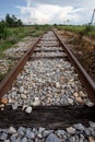 Train rail in urban Thailand Royalty Free Stock Photo