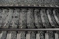 Train rails in country landscape top view Royalty Free Stock Photo