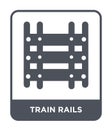 train rails icon in trendy design style. train rails icon isolated on white background. train rails vector icon simple and modern