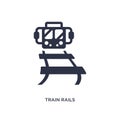 train rails icon on white background. Simple element illustration from desert concept