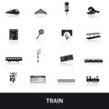 Train and railway icons eps10