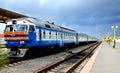 Train at the railway station, Gomel, Belarus