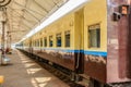 A train at the railway station, Yangon, Myanmar, Jan-2018 Royalty Free Stock Photo