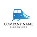 train rapid mass transportation high speed vector logo design Royalty Free Stock Photo