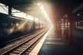 Train ready for departure at dawn Royalty Free Stock Photo