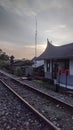 Train Rell and Minangkabau Station Royalty Free Stock Photo