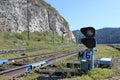 A train track leading into the distance Royalty Free Stock Photo