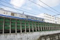 Train running from Ikebukuro railway station go to Shin okubo subway station in Shinjuku city