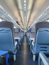 Train seats empty useful as travel concept