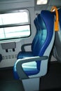 Train seats and landscape Royalty Free Stock Photo