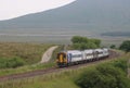 Train on Settle to Carlisle railway near Blea Moor Royalty Free Stock Photo