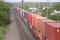 Train of Shiping Containers