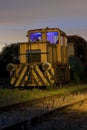 Train at sidings light painted Royalty Free Stock Photo