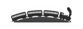 Train Silhouette. Vintage Vector Template Design. Royalty Free Stock Photo