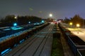 Train sorting railroad station. Royalty Free Stock Photo