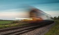 Train speeding passed Royalty Free Stock Photo