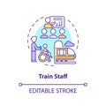 Train staff concept icon