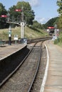 Train Staion Railway and Platform Royalty Free Stock Photo