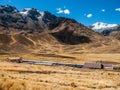 Train station in Abra la Raya at high altitude