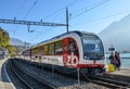 Train station in Brienz, Switzerland Royalty Free Stock Photo