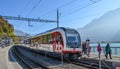 Train station in Brienz, Switzerland Royalty Free Stock Photo