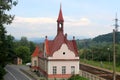 Train station in Carpatians, Ukraine Royalty Free Stock Photo