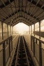 Train station of the Caves of the Soplao Royalty Free Stock Photo