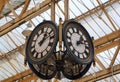 A train station clock