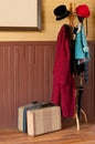 Train Station Coat Rack & Luggage Royalty Free Stock Photo