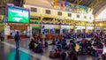 Train station departure lounge Bangkok Thailand